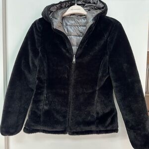 Andrew Marc Black Faux Fur Jacket